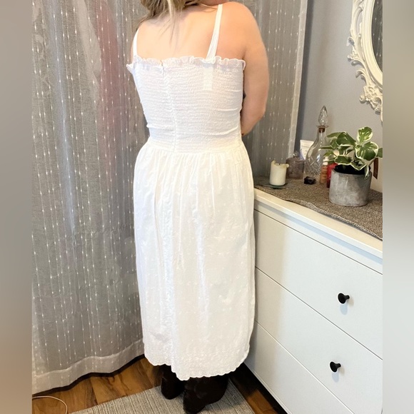White cotton prairie dress - Picture 4 of 4
